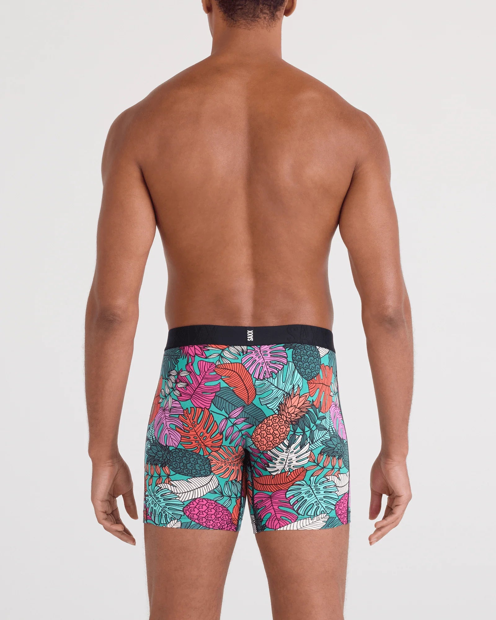 SAXX M DropTemp Boxer Cooling Cotton Boxer FRUITY PALM AQUA
