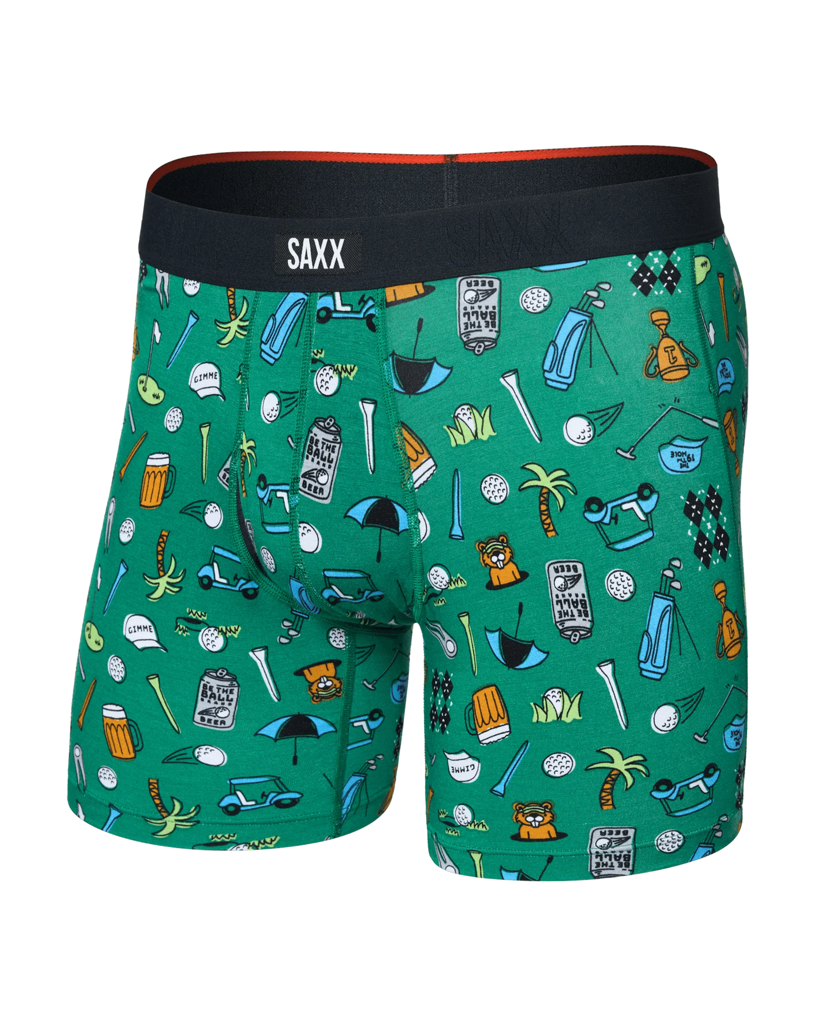 SAXX M Vibe Boxer Brief FAIRWAY BITS - GREEN