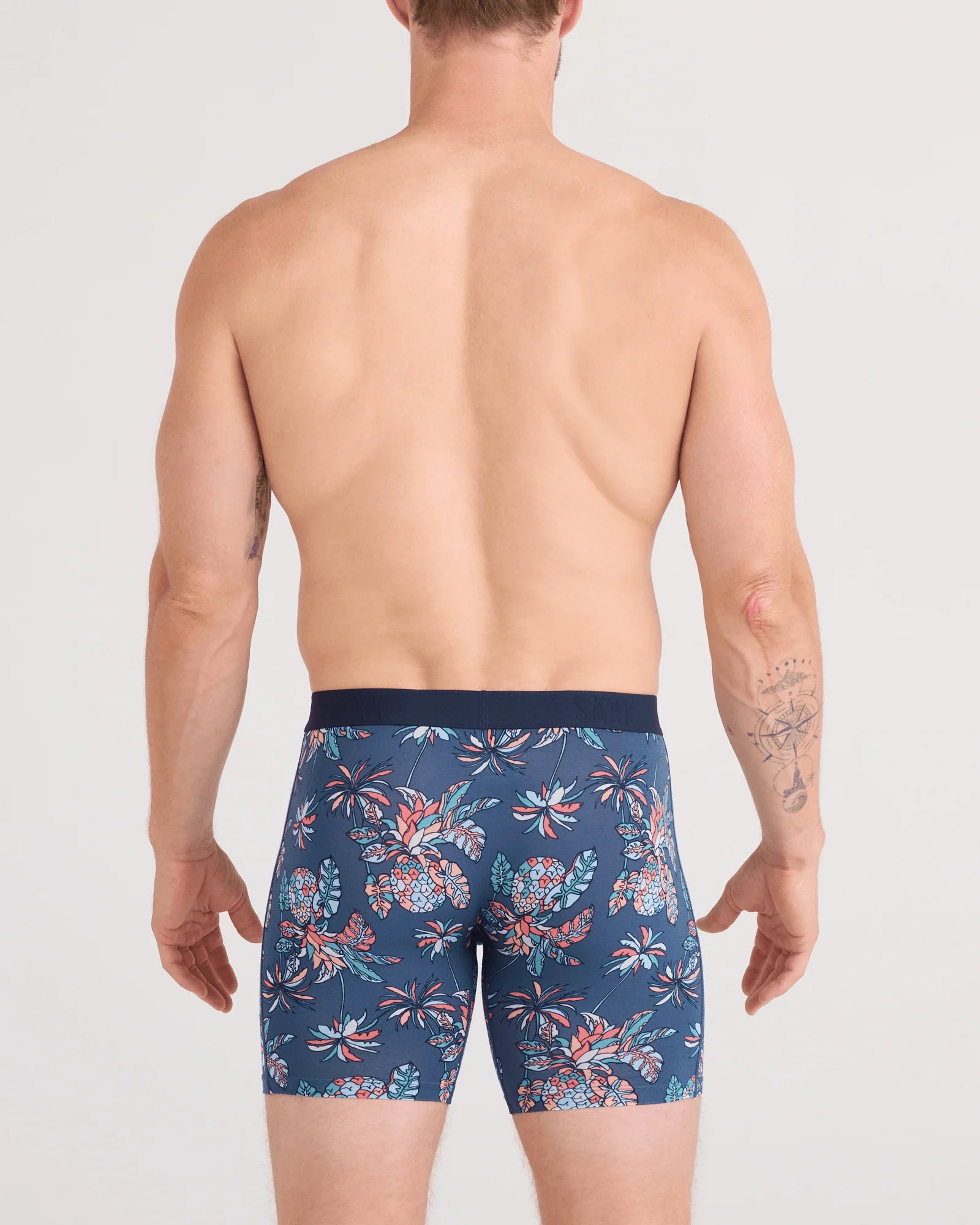SAXX M Vibe Boxer Brief PINEAPPLE TROPIC - INDIGO