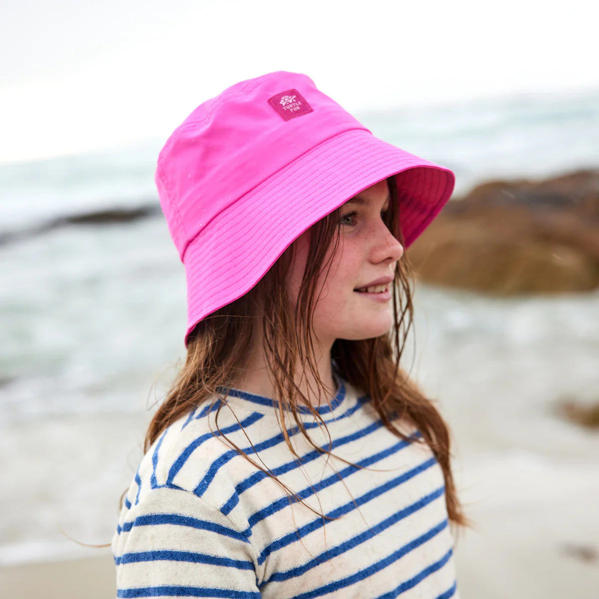 Turtle Fur Kids Sun Splash Sun Hat HOT HOT PINK