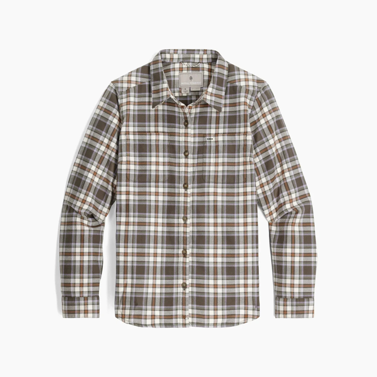 Royal Robbins W LS Lieback Flannel EVERGLADE BODEGA BAY PLAID