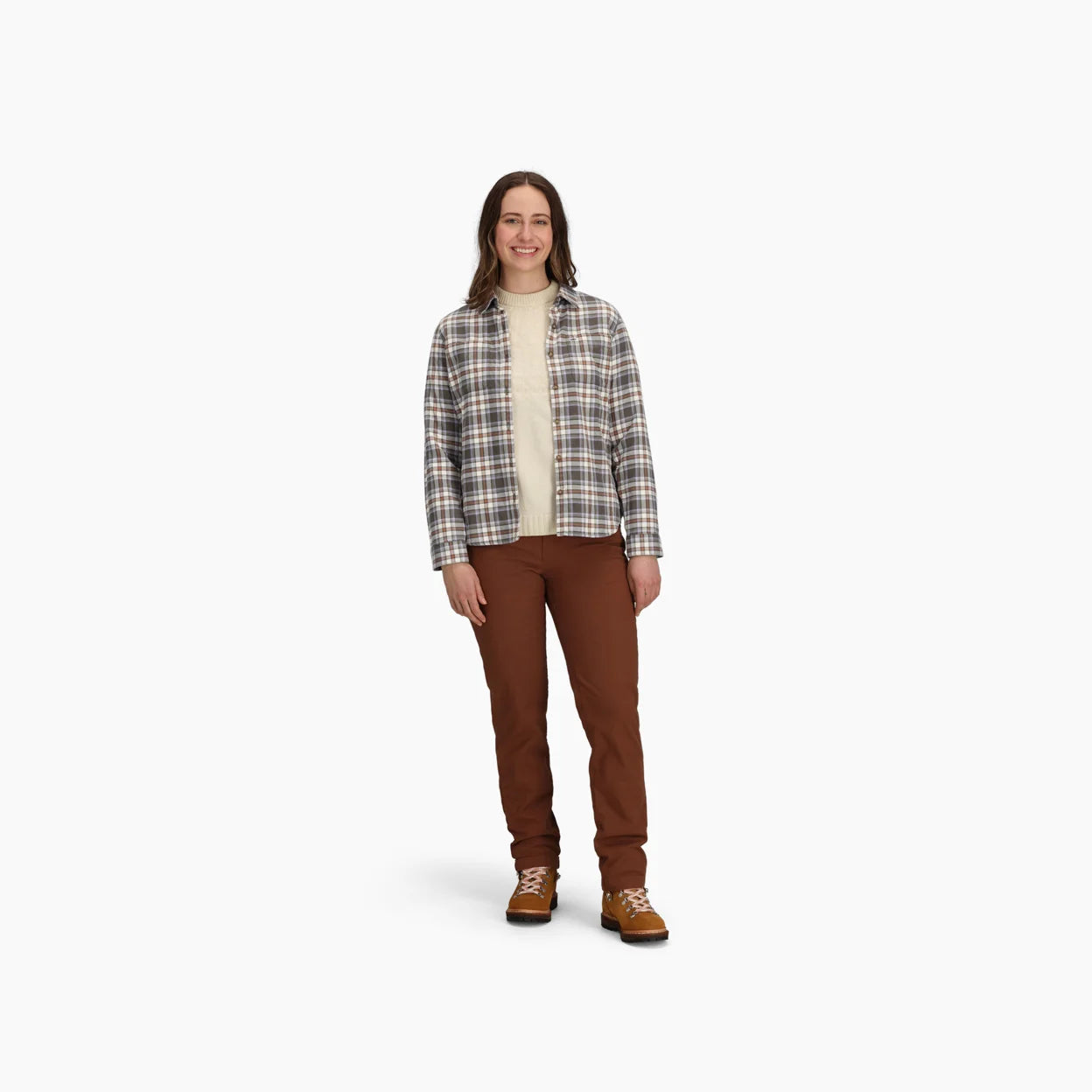 Royal Robbins W LS Lieback Flannel EVERGLADE BODEGA BAY PLAID