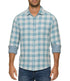 Flag & Anthem M LS Liburn Shirt BLUE/WHITE/MINT