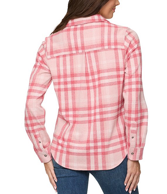 Flag & Anthem W LS Minot Knit Flannel RASPBERRY