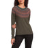 Royal Robbins W Westlands Fairisle Crew Sweater EVERGLADE