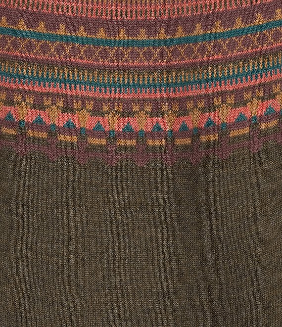 Royal Robbins W Westlands Fairisle Crew Sweater EVERGLADE