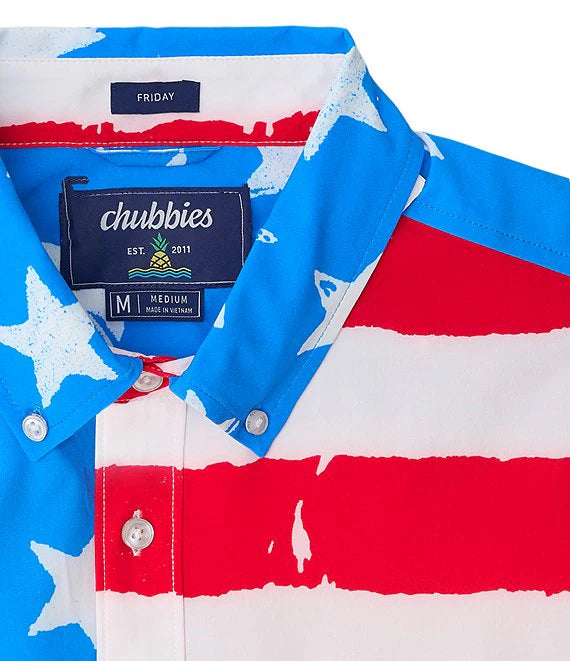 Chubbies M SS Performance Friday Shirt GRAND OLE FLAG