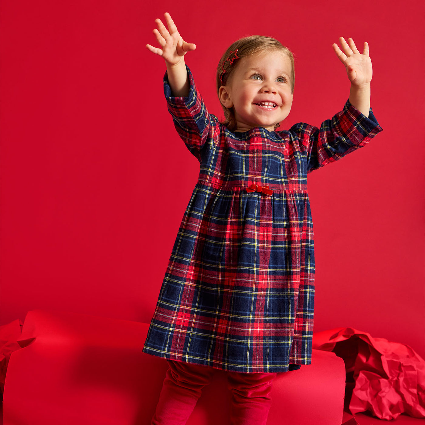 Magnetic Me Flannel Dress & Legging Set HOLIDAY PLAID