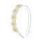 Lilies & Roses Daisies Headband WHITE
