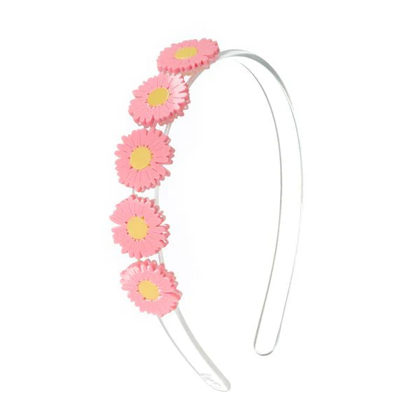 Lilies & Roses Daisies Headband PINK