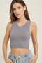 Wish List W Ribbed Padded Bralette SLATE