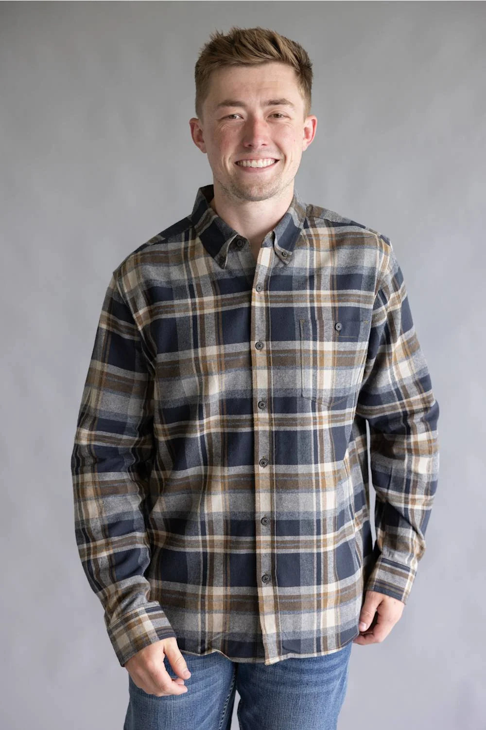 North River M LS Farmington Brushed Cotton Shirt BARN