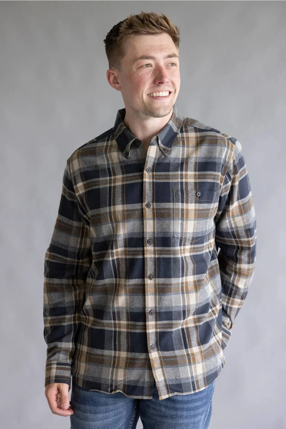 North River M LS Farmington Brushed Cotton Shirt BARN