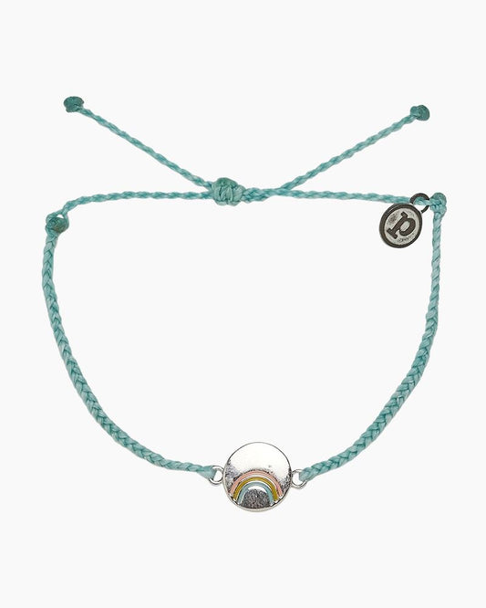 Pura Vida Silver Be A Rainbow Bracelet SEAFOAM