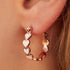 Pura Vida Love Enamel Heart Hoop Earring ROSE GOLD