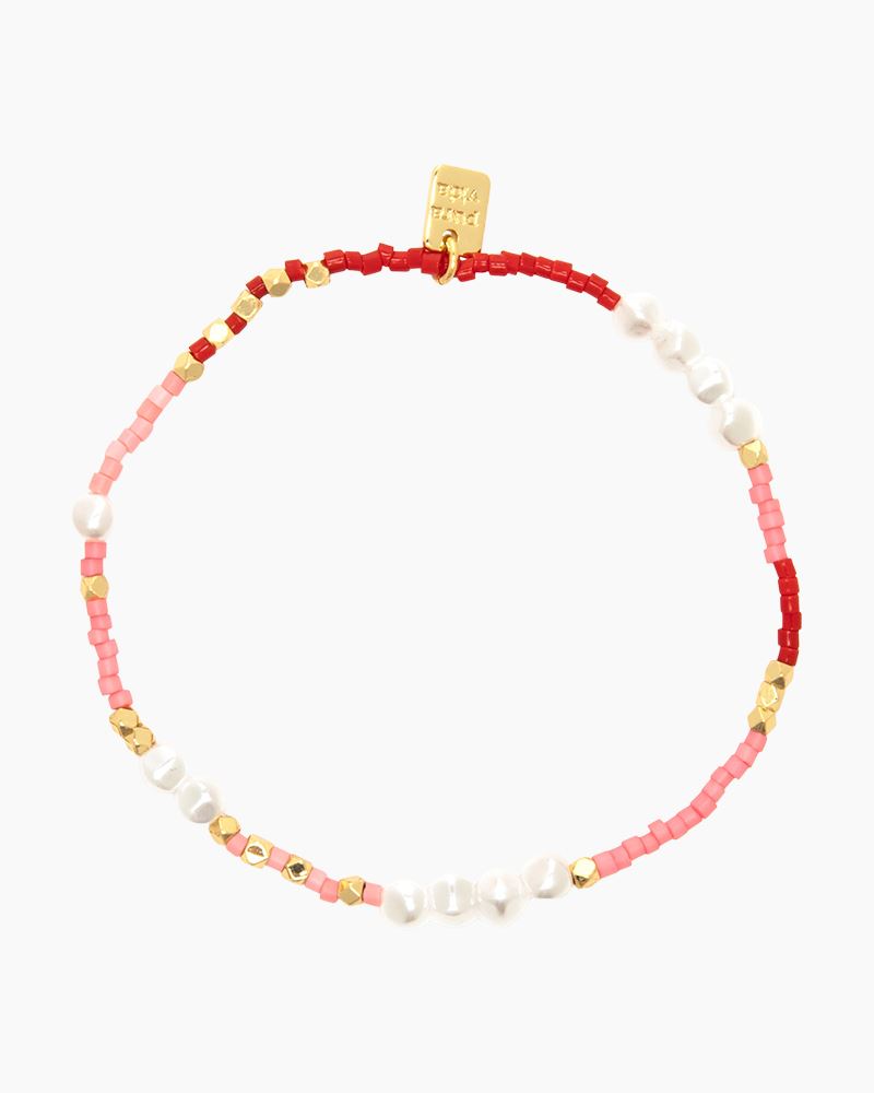Pura Vida Heart Eyes Stretch Bracelet GOLD