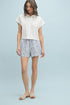 Wish List W SS Crop Button Up WHITE