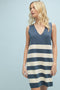 Wish List W Striped Mini Sweater Dress NAVY/ECRU