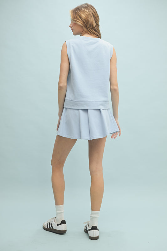 Wish List W French Terry Tank BLUE