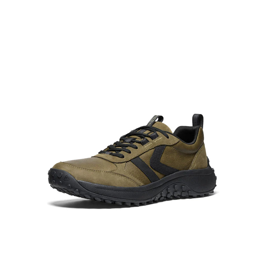 KEEN M KS86 Leather Sneaker DARK OLIVE / BLACK