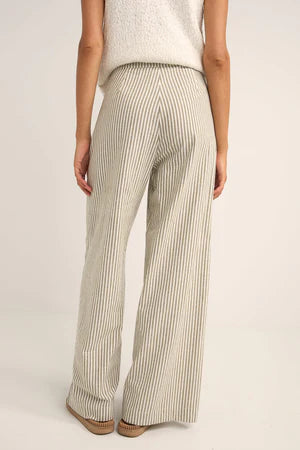 Rhythm W Valley Stripe Wide Leg Pant IVY