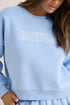 Rhythm W Slouchy Crew Fleece Sweatshirt SKY