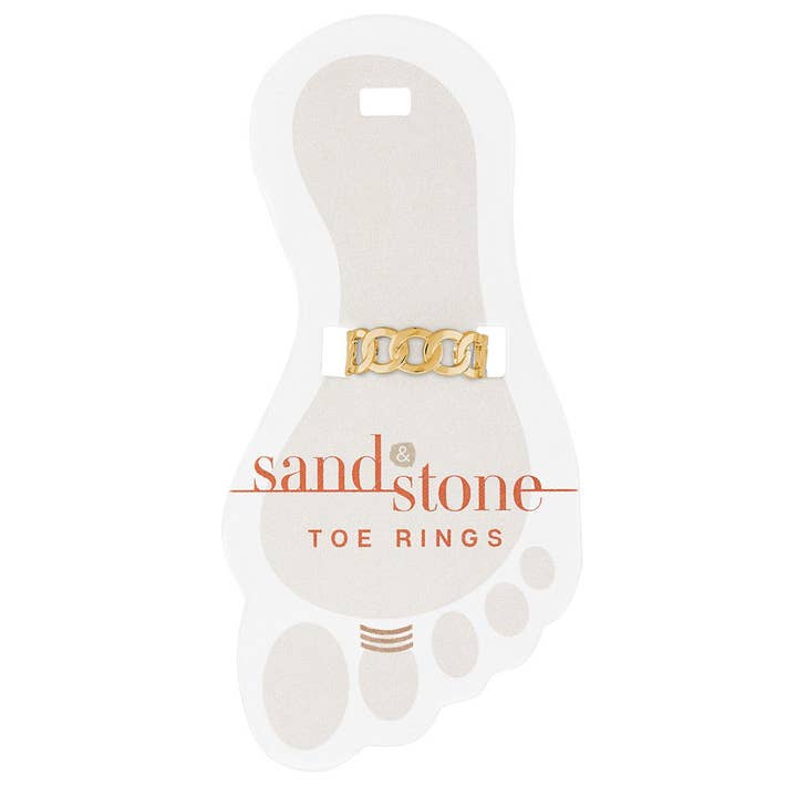 Sand & Stone Toe Ring GOLD CHAIN LINK
