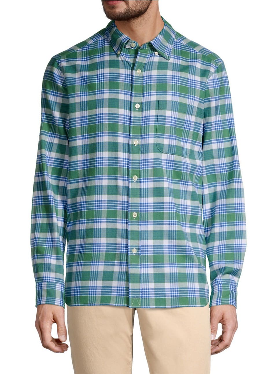 Vineyard Vines M LS Classic Plaid Twill STARBOARD GREEN