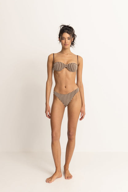 Rhythm W Terry Sands Stripe Hi Cut Bottom COCOA