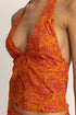 Rhythm W Adia Paisley Halter Top ORANGE