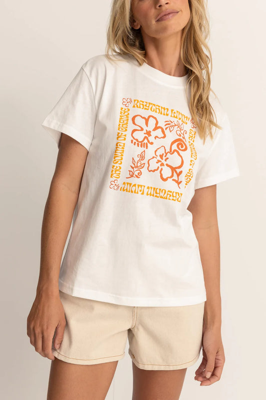 Rhythm W SS Islander Band Tee WHITE