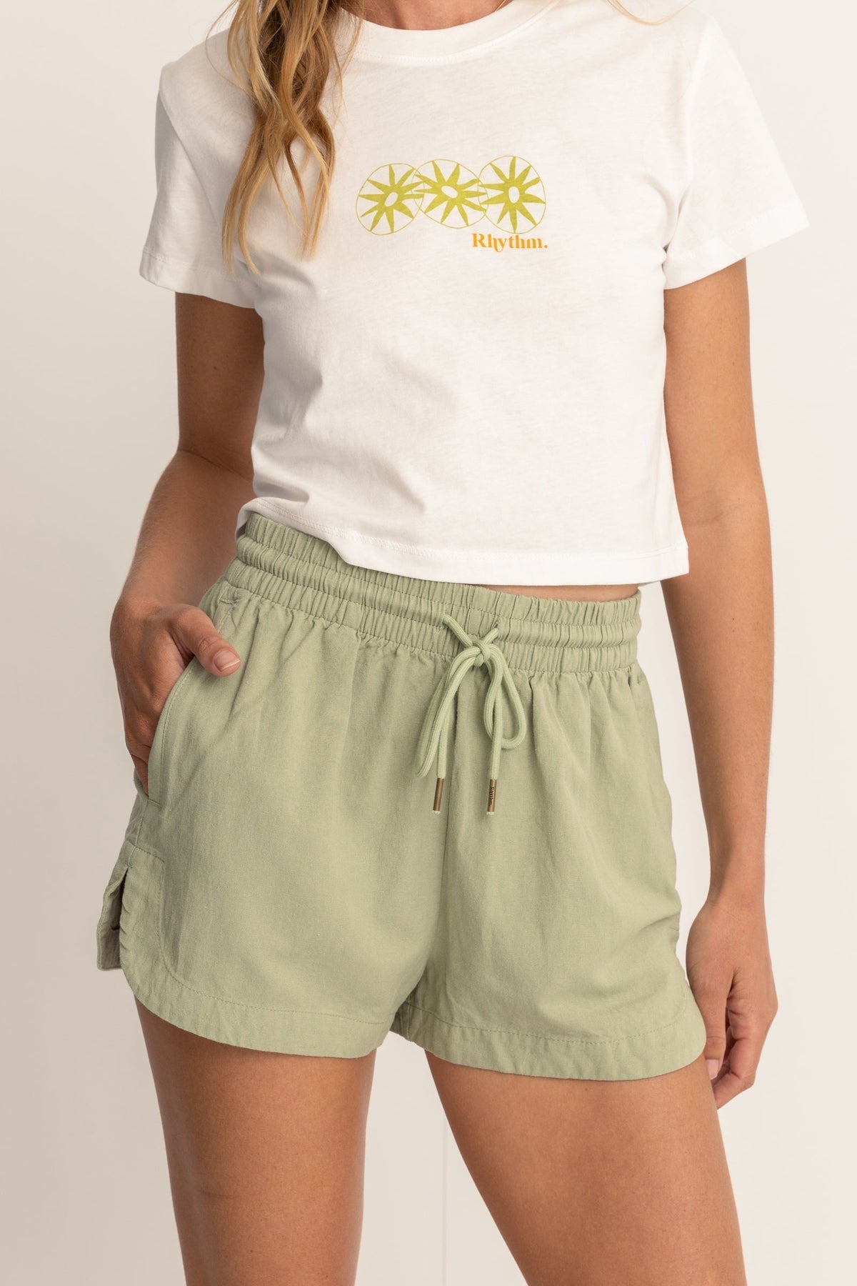 Rhythm W Astrid Elasticated Short PALM