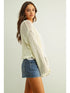 Miou Muse W LS Ruffle Detail Cardigan IVORY
