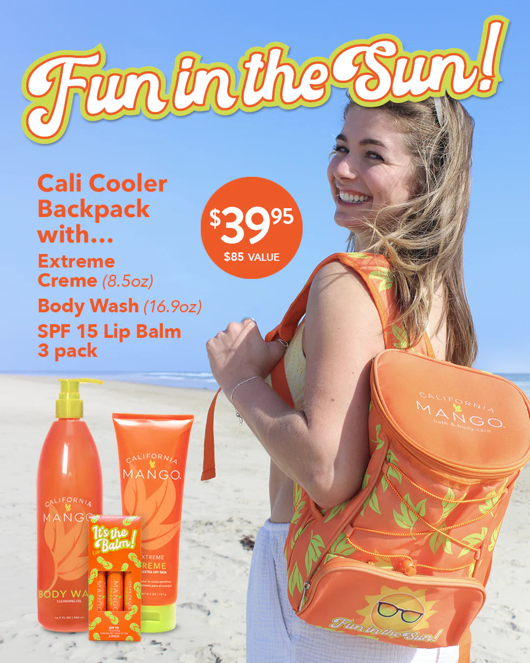 California Mango Fun in the Sun Cooler & Skincare