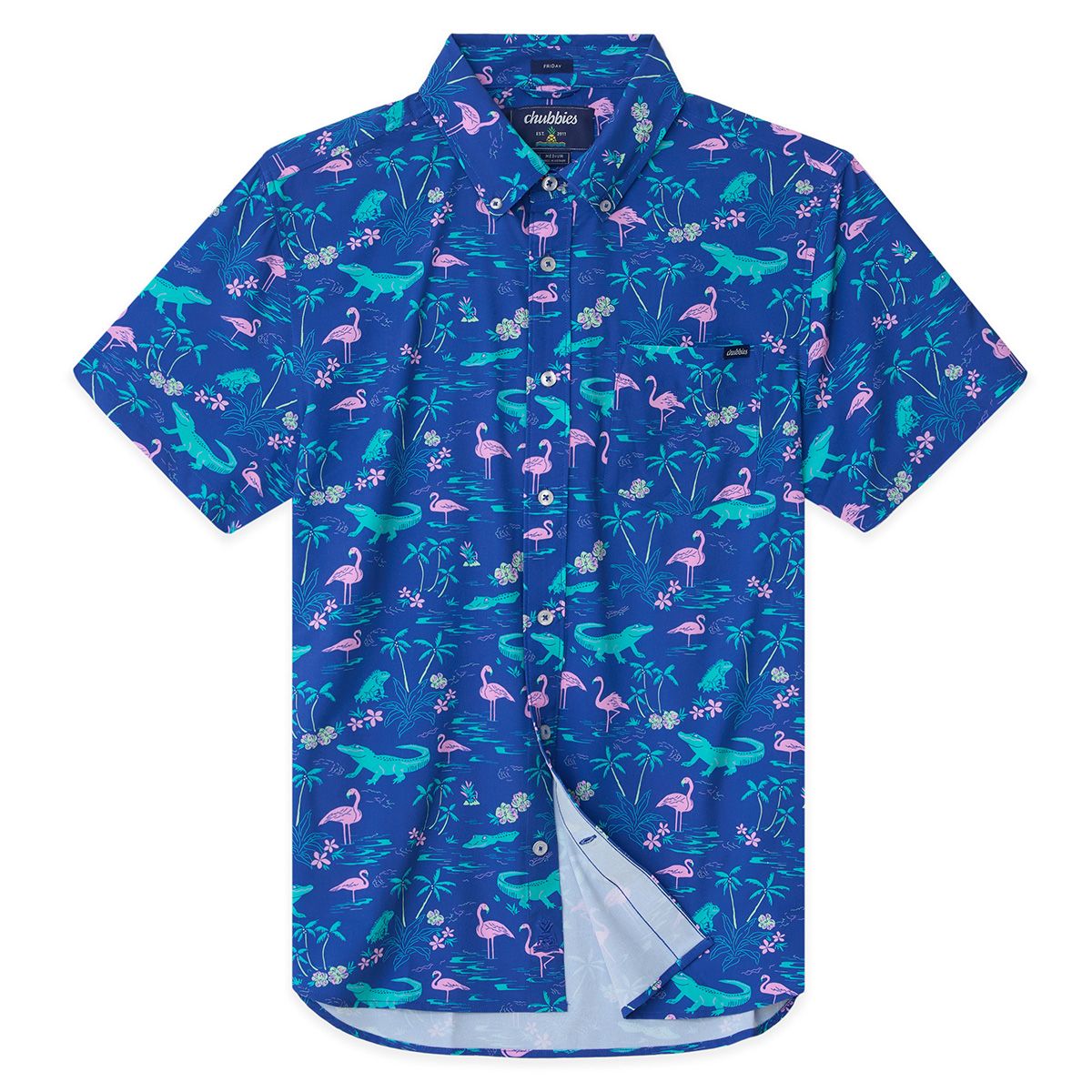 Chubbies M Friday Shirt THE SWAMP & CIRCUMSTANCES - BRIGHT BLUE