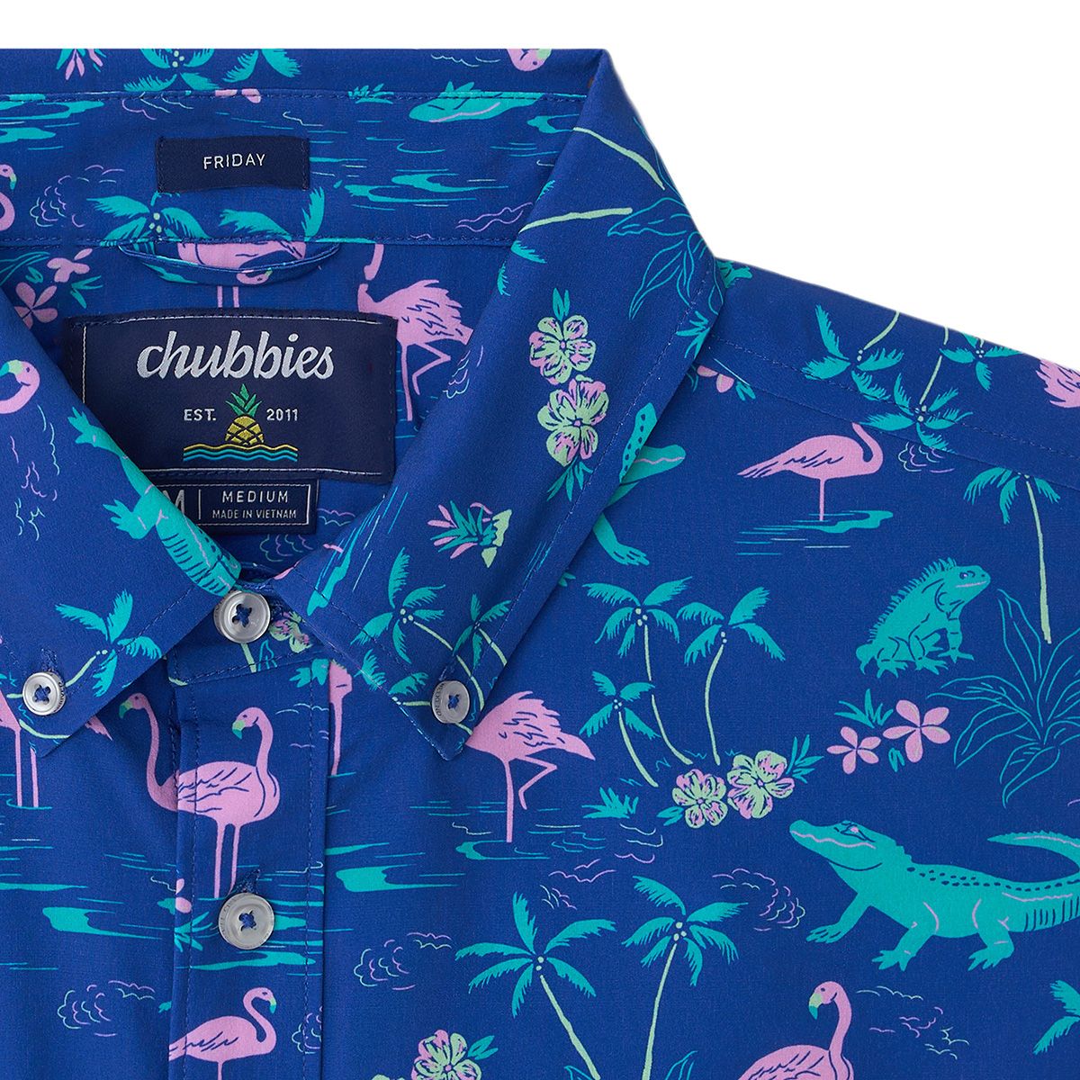 Chubbies M Friday Shirt THE SWAMP & CIRCUMSTANCES - BRIGHT BLUE