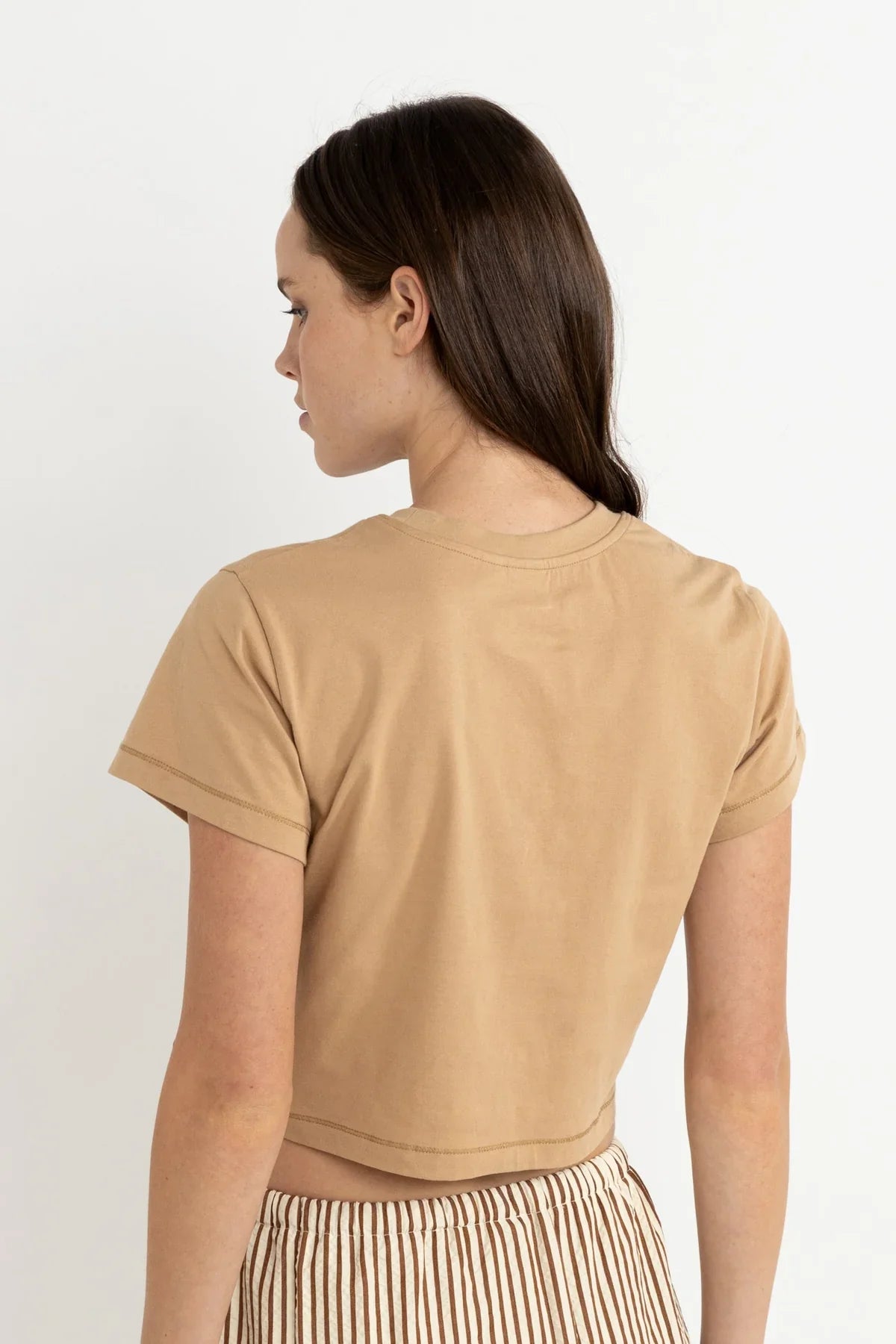 Rhythm W SS Follow The Sun Crop Crew Tee SAND