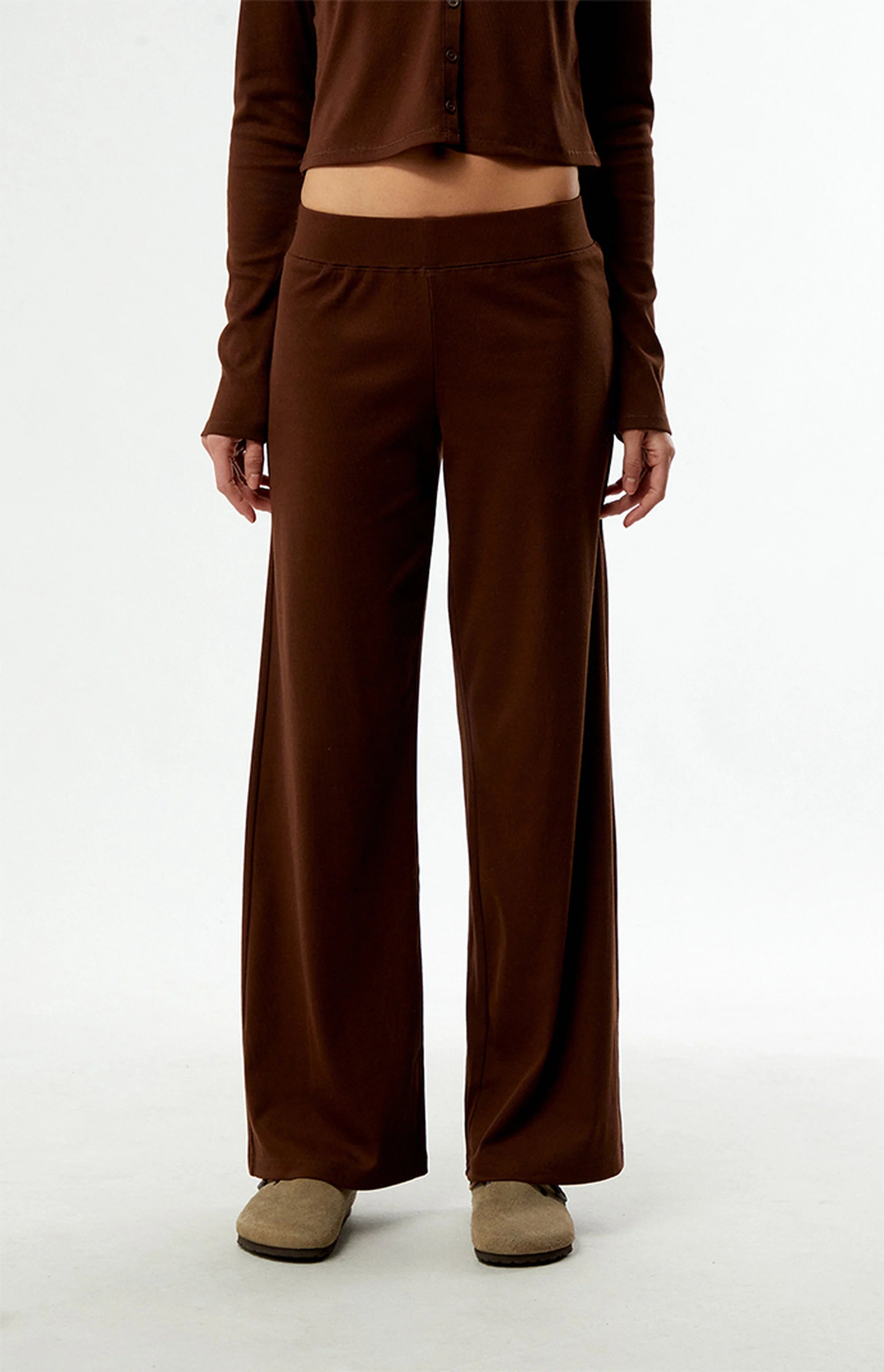Rhythm W Jessie Wide Leg Leisure Pant CHOCOLATE