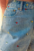 Miou Muse W Embroidered Denim Shorts DENIM