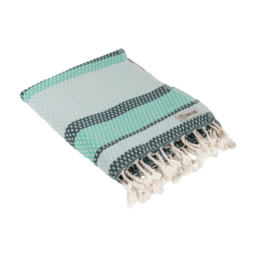 Sand Cloud Jade Dobby Stripe Beach Towel TEAL - REG