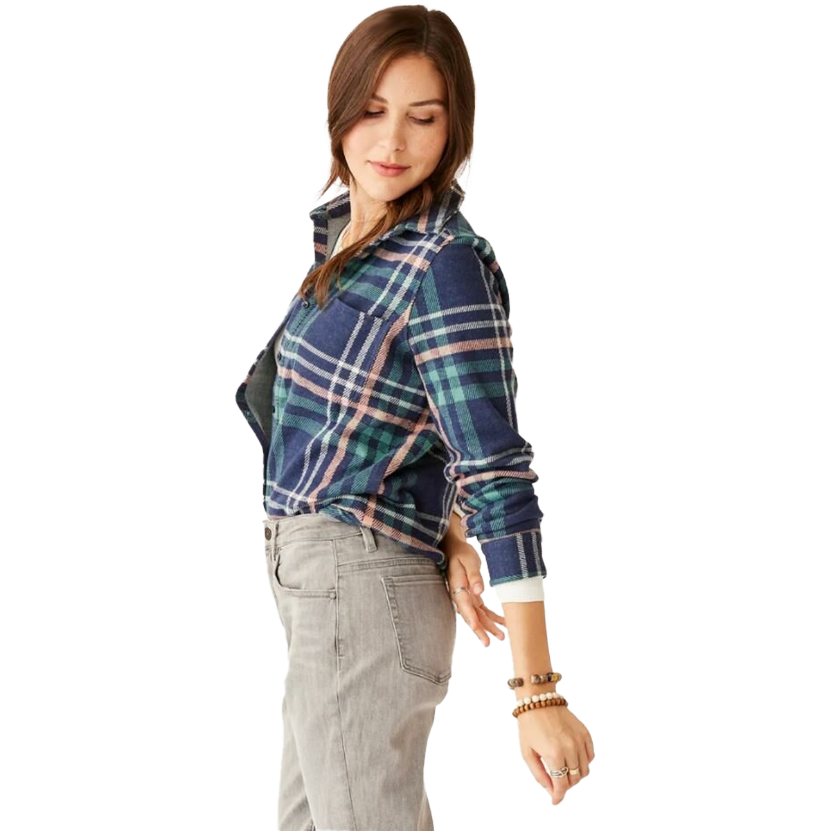 Carve W Fairbanks Supersoft Shirt NAVY MULTIPLAID