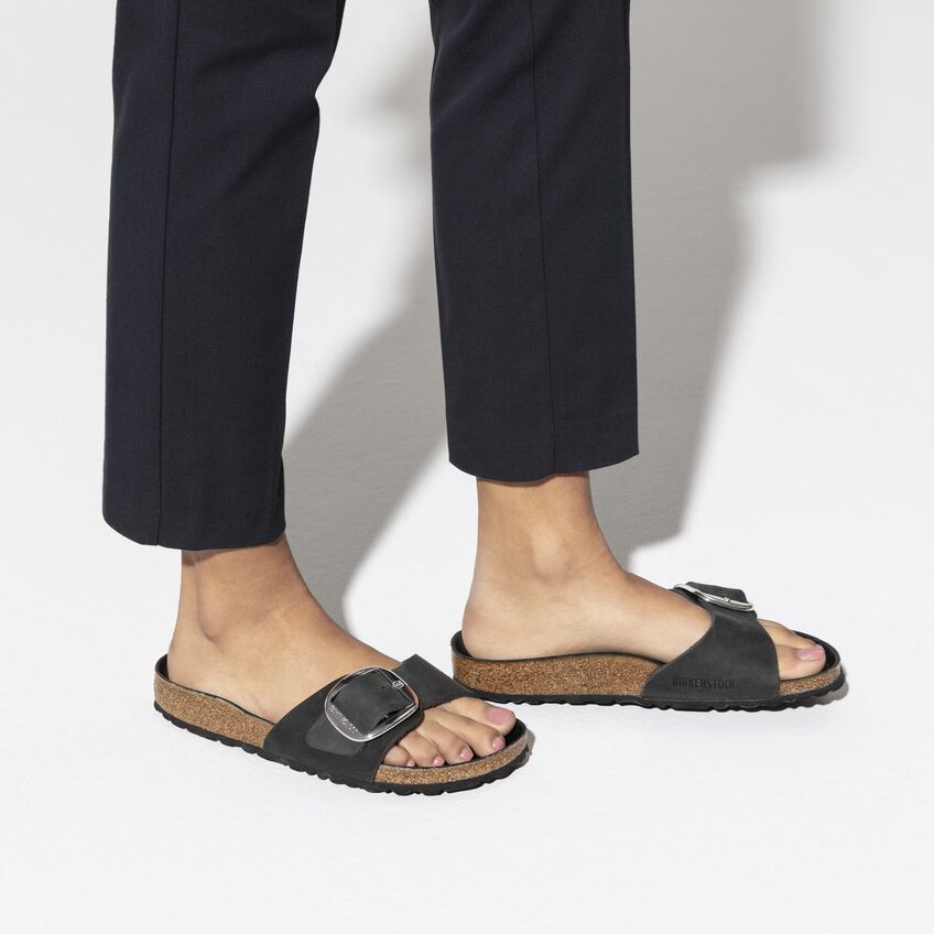 Birkenstock W Madrid Big Buckle BLACK - NARROW