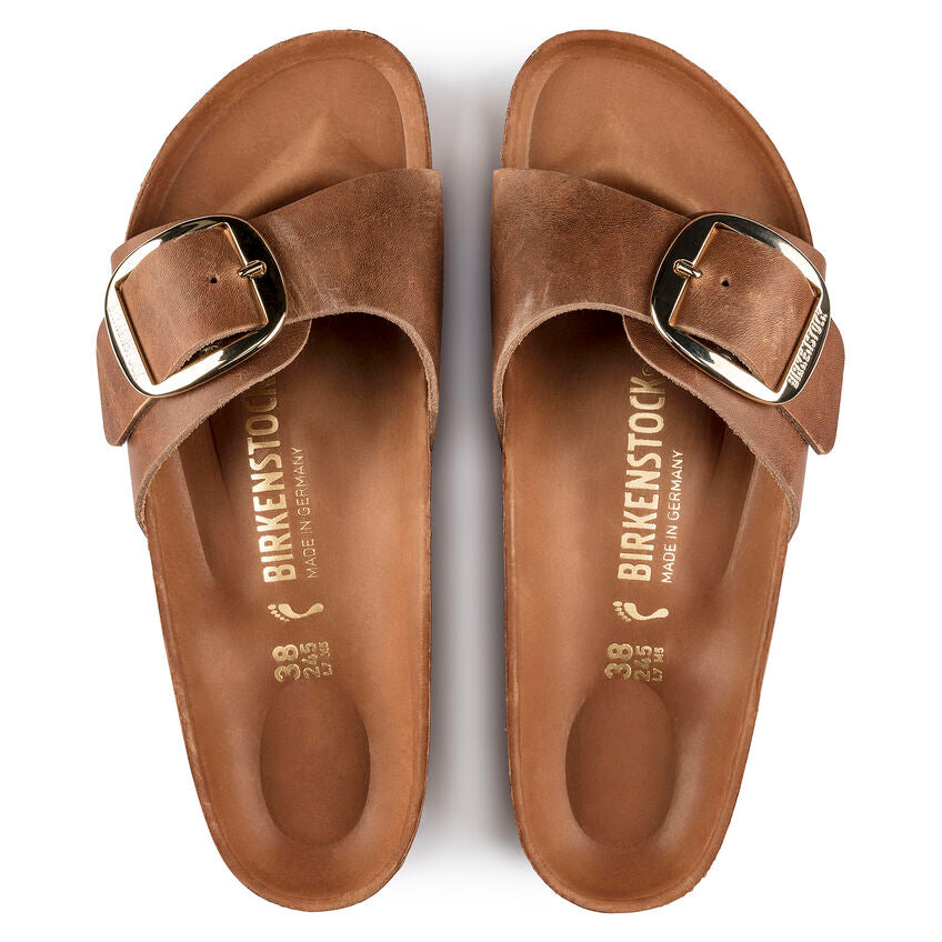 Birkenstock W Madrid Big Buckle COGNAC - NARROW