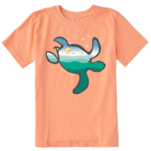 Life is Good Kids SS Crusher Tee Turtlescape CANYON ORANGE