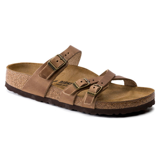 Birkenstock W Franca Oiled Leather TOBACCO BROWN - NARROW