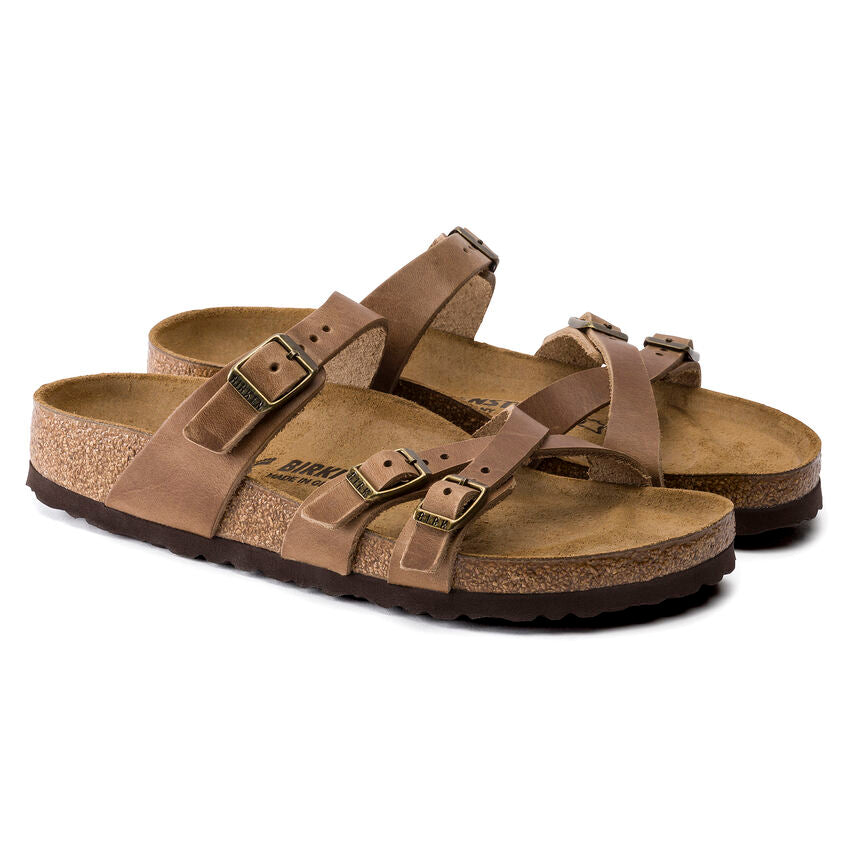 Birkenstock W Franca Oiled Leather TOBACCO BROWN - NARROW