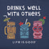 Life is Good M Crusher SS Crusher Lite Drinks Well With Others DK BLUE