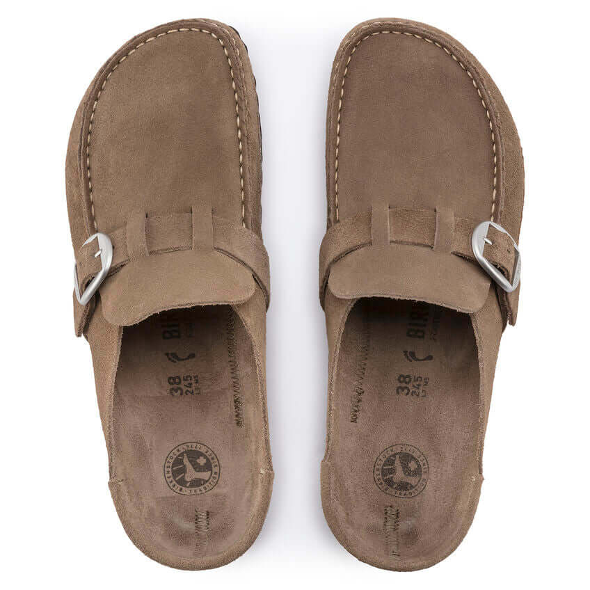 Birkenstock W Buckley Suede Leather GRAY TAUPE - NARROW