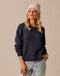 Carve Designs W Drue Fuzzy Sweater NAVY / DARK DAWN