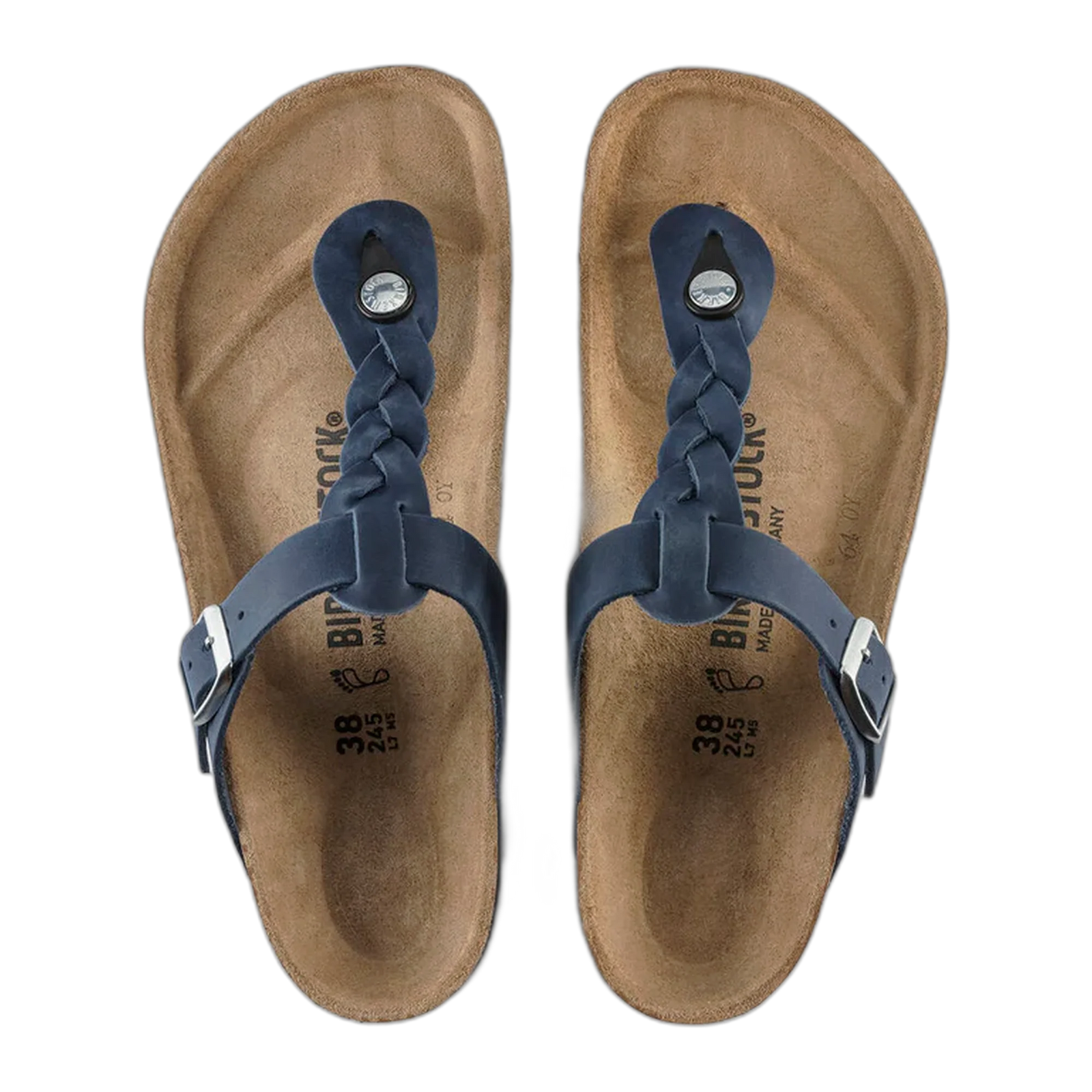 Birkenstock W Gizeh Braided Oiled Leather NAVY